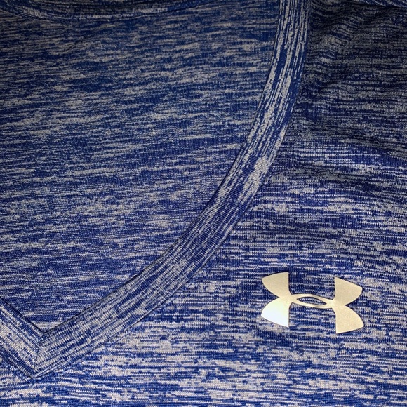 Under Armor, Blue Tweed, Short Sleeved Shirt - Picture 2 of 4
